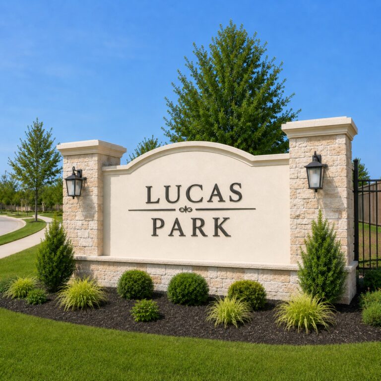 Lucas Park community entrance in Smithfield, North Carolina