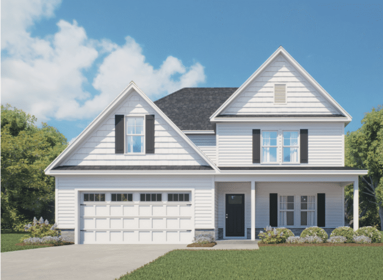 Fawnbrook floor plan exterior design illustration by Ben Stout Construction