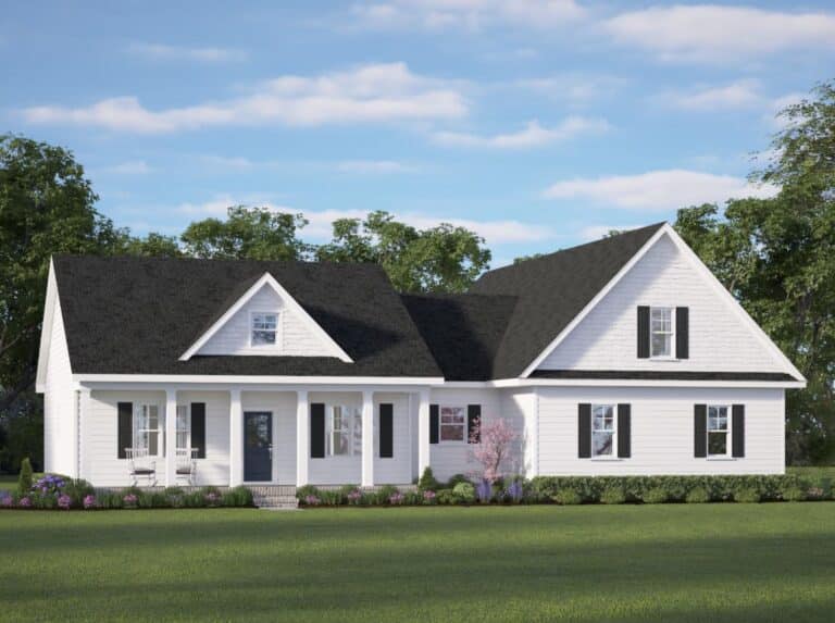 Ivey A plan exterior illustration by Ben Stout Construction