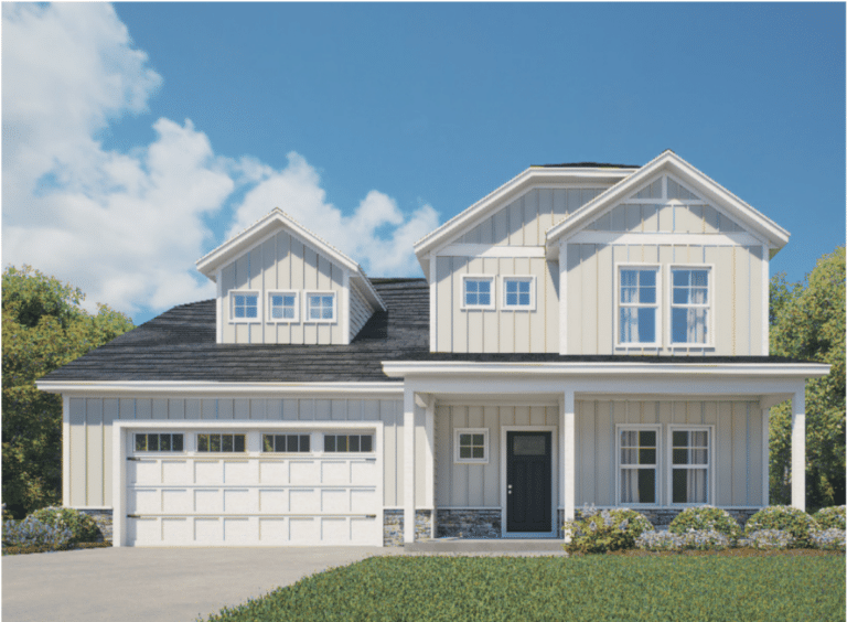 Kingston plan exterior illustration by Ben Stout Construction