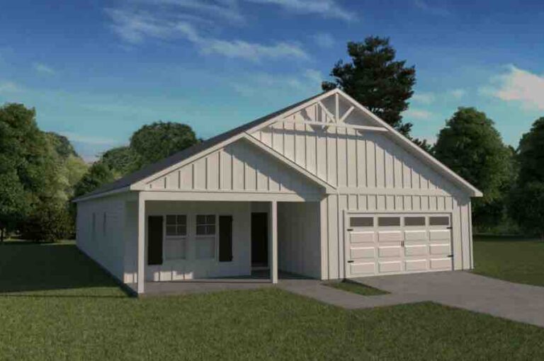 Kinsey home exterior illustration for Hudson Village in La Grange, NC