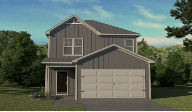 Piedmont floor plan exterior design illustration by Ben Stout Construction