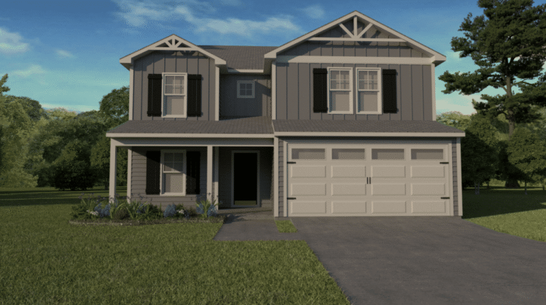 Reagan floor plan exterior design illustration by Ben Stout Construction