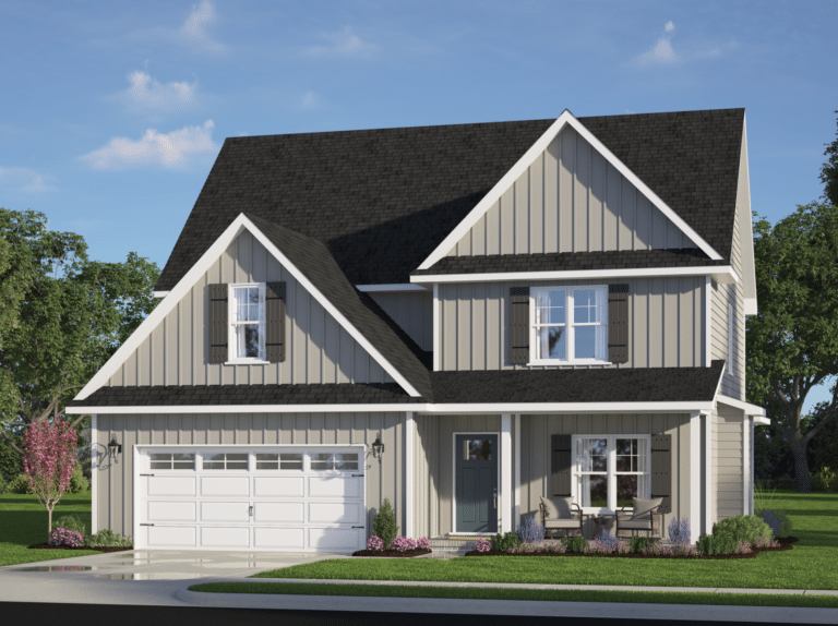 Reedsville plan exterior illustration by Ben Stout Construction