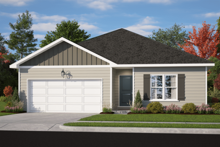 Sunset floor plan exterior design illustration by Ben Stout Construction